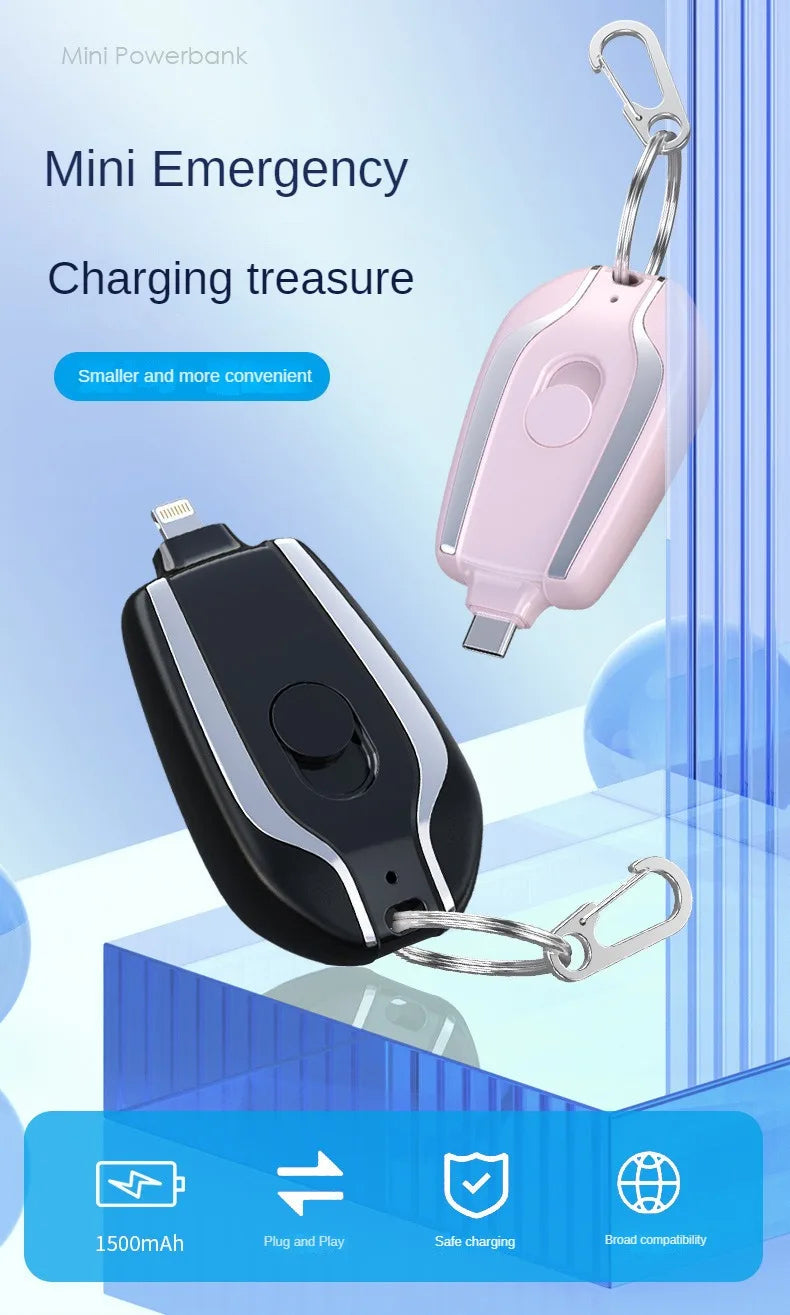 Mini Keychain Power Bank – Ultra Thin Emergency Charger
