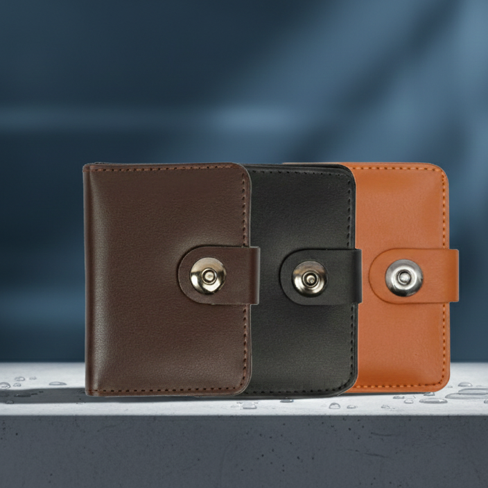 "Luxury Leather Wallet Trio: Slim, Durable & Perfect for Any Occasion
