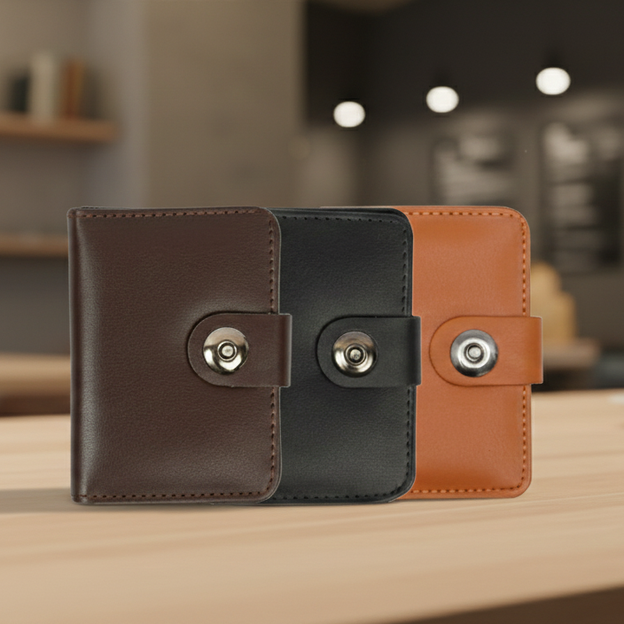 "Luxury Leather Wallet Trio: Slim, Durable & Perfect for Any Occasion