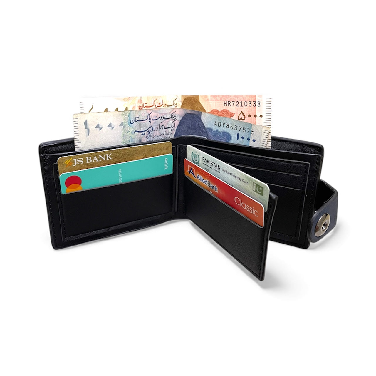 Stylish PU Leather Wallet: 7 Card Slots, Secure & Practical