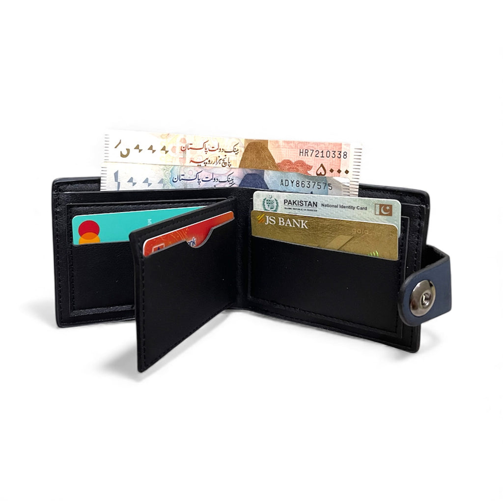 Stylish PU Leather Wallet: 7 Card Slots, Secure & Practical