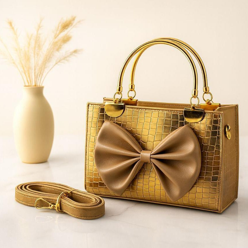 Crocodile Bow Handbag for All Occasions