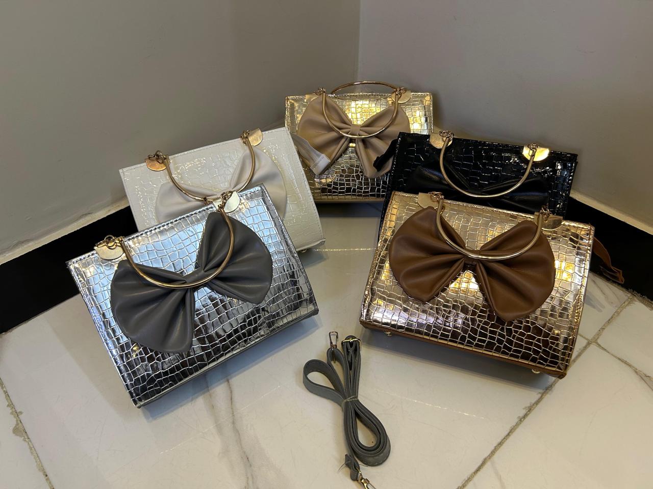 Crocodile Bow Handbag for All Occasions