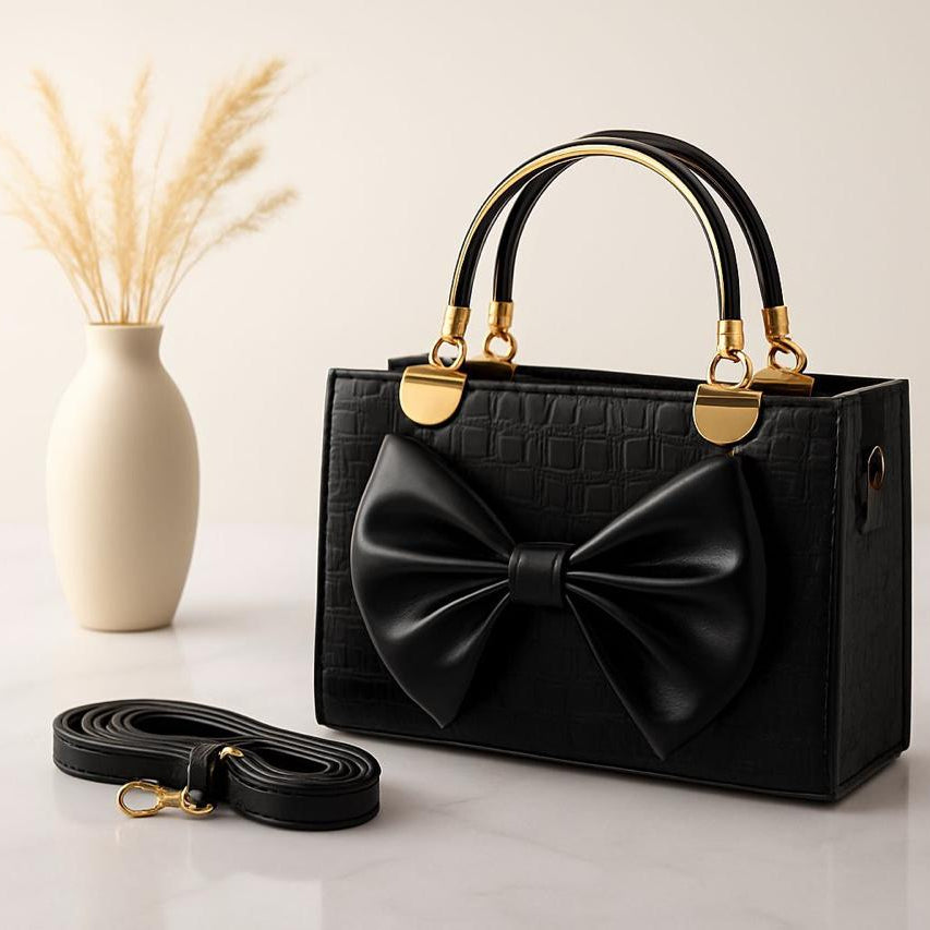Crocodile Bow Handbag for All Occasions