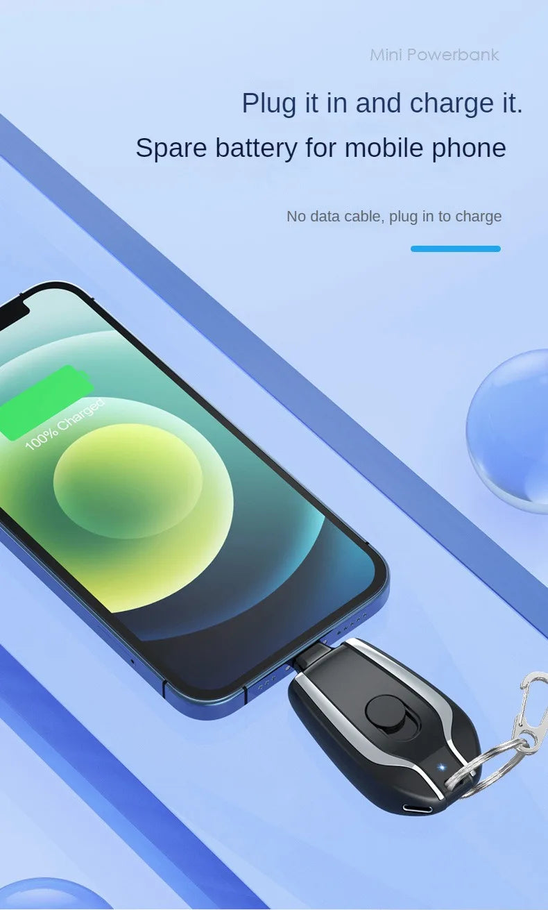 Mini Keychain Power Bank – Ultra Thin Emergency Charger